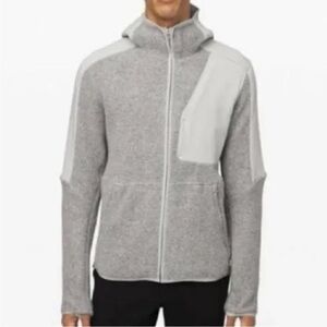 Lululemon Men’s Tundra Trek Full Zip Gray Sherpa Fleece Jacket Size XS
